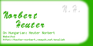 norbert heuter business card